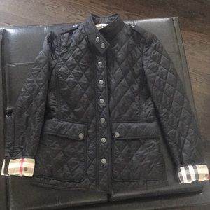Black Burberry Quilted Jacket